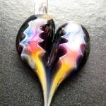 Heart pendant - Glass lampw..